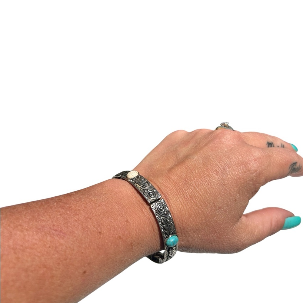 Silver and Turquoise Bracelet
